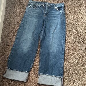 American Eagle Outfitters Dark Blue Stovepipe jeans